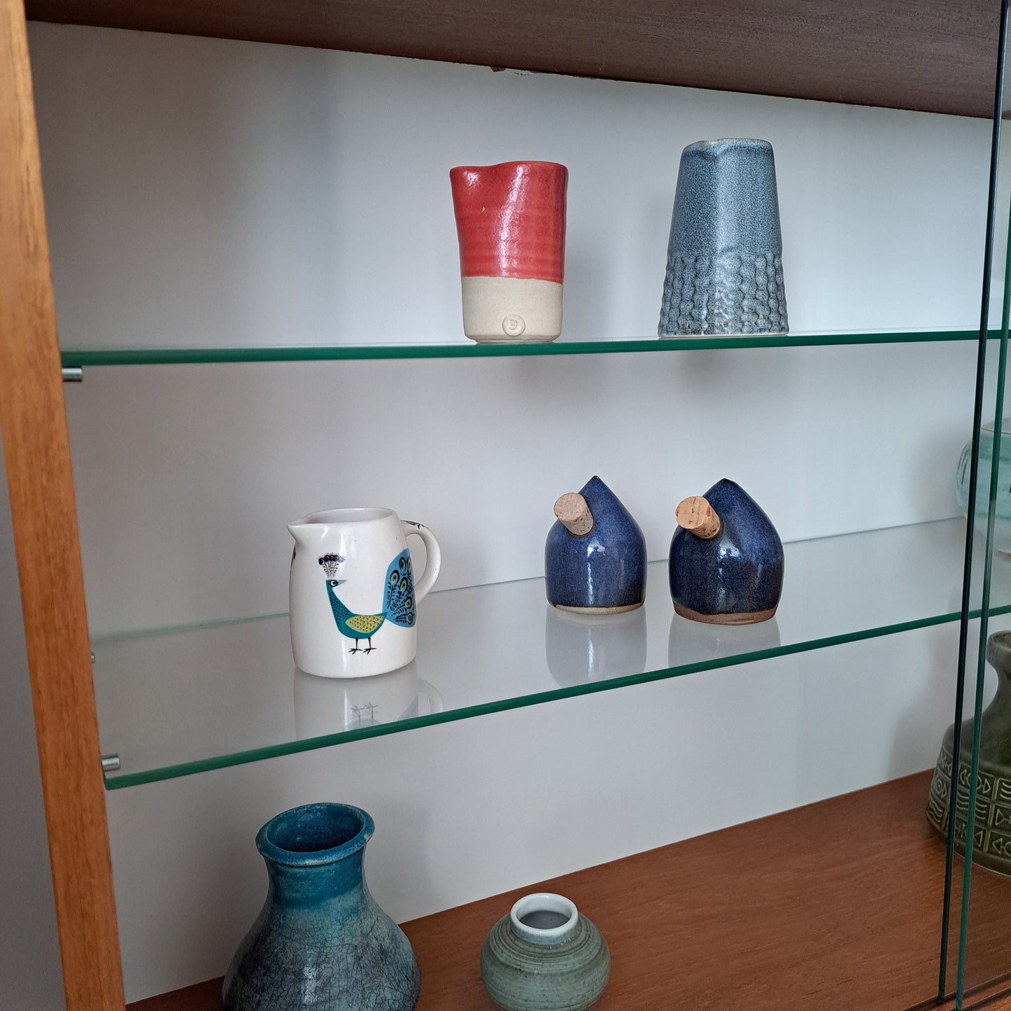 Beaver and Tapley SL Floating Wall System - Glass Front Cabinet with Glass Shelves