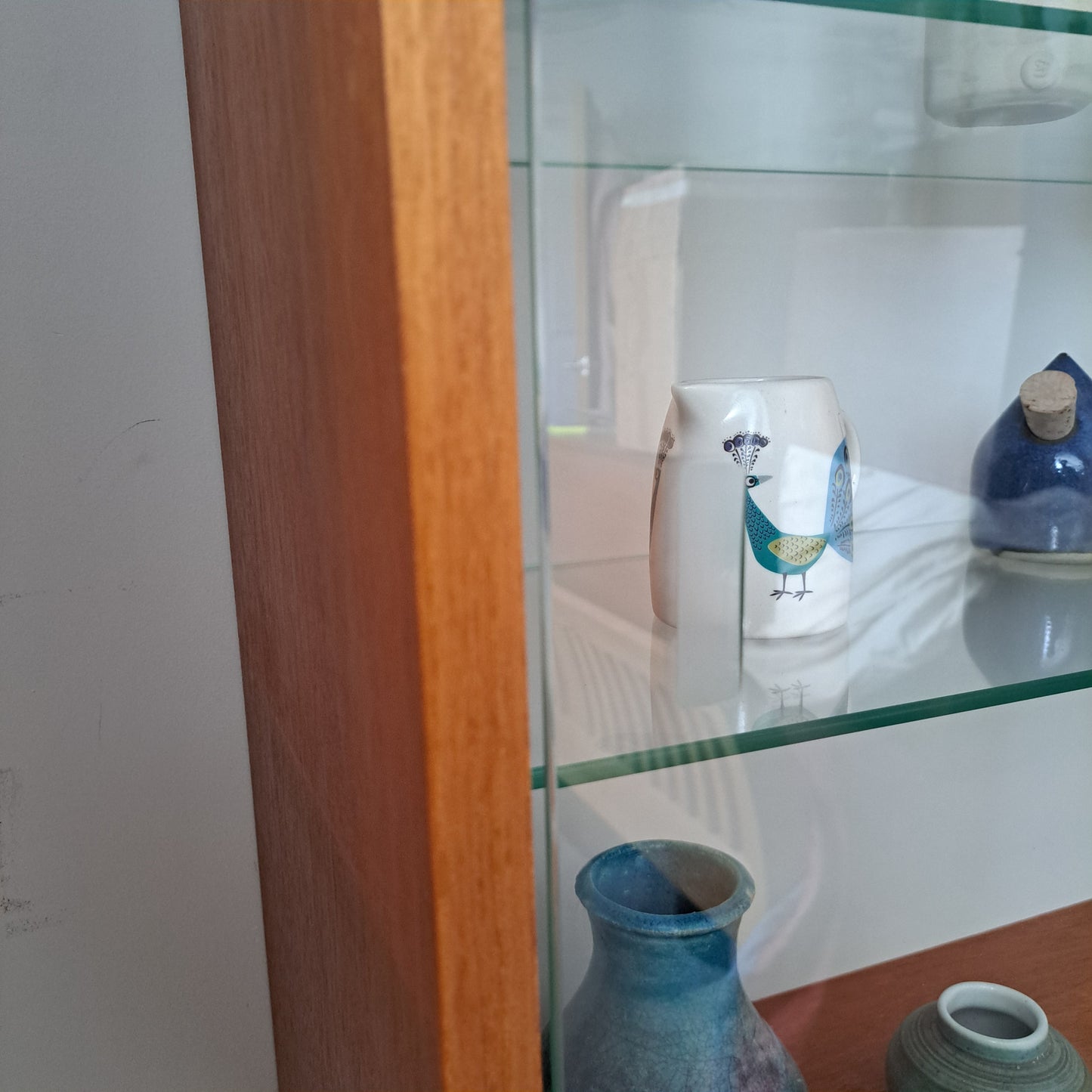 Beaver and Tapley SL Floating Wall System - Glass Front Cabinet with Glass Shelves