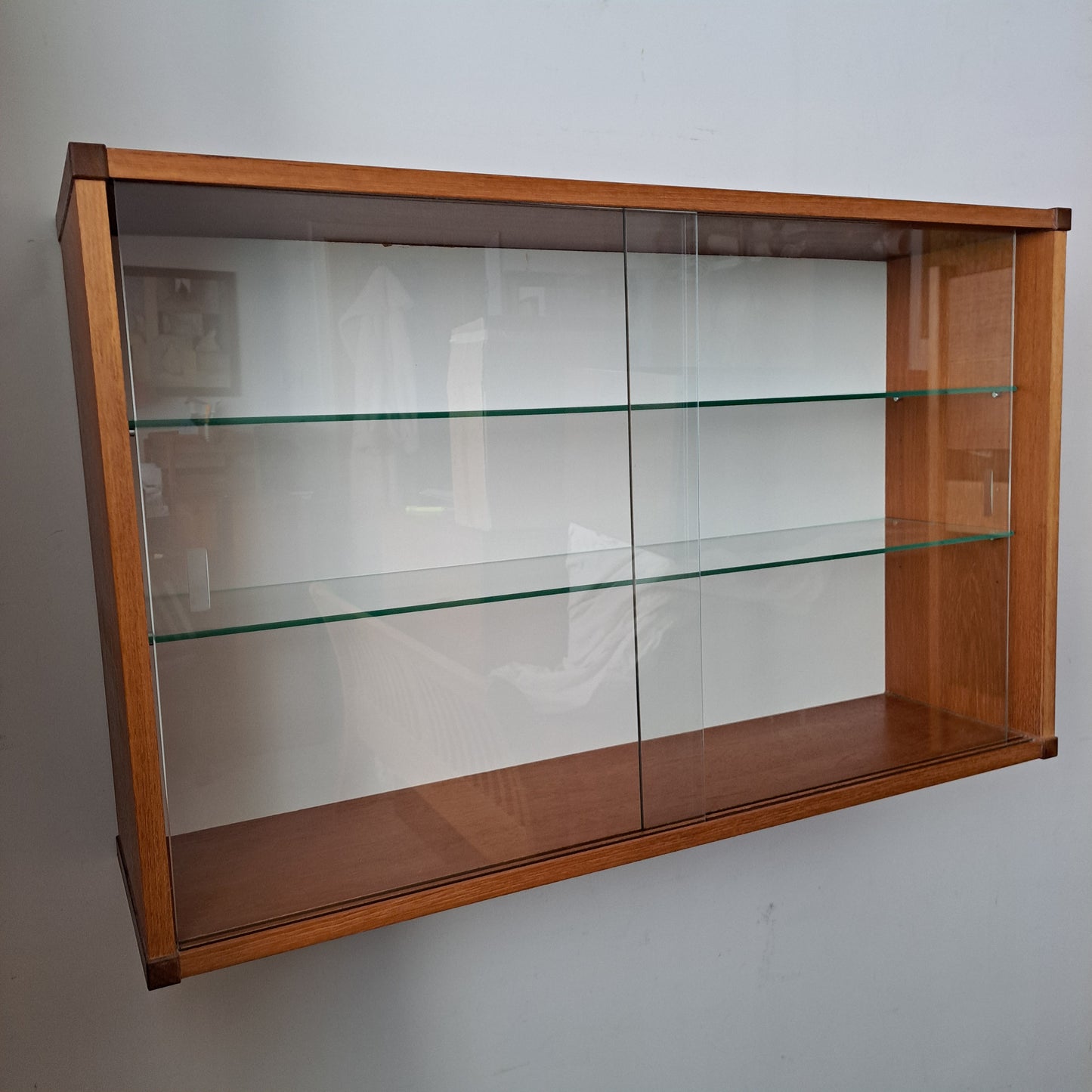 Beaver and Tapley SL Floating Wall System - Glass Front Cabinet with Glass Shelves
