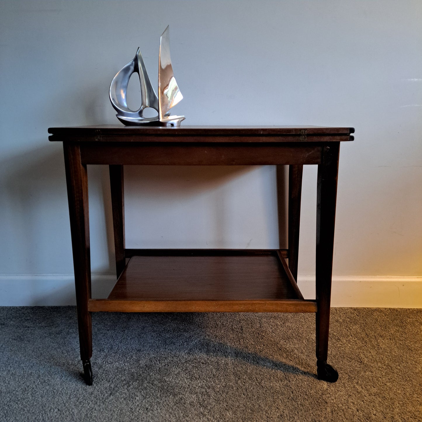 Teak side table/metamorphic card or games table by Eastcraft of Scotland