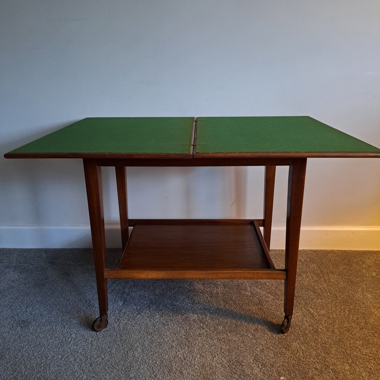Teak side table/metamorphic card or games table by Eastcraft of Scotland