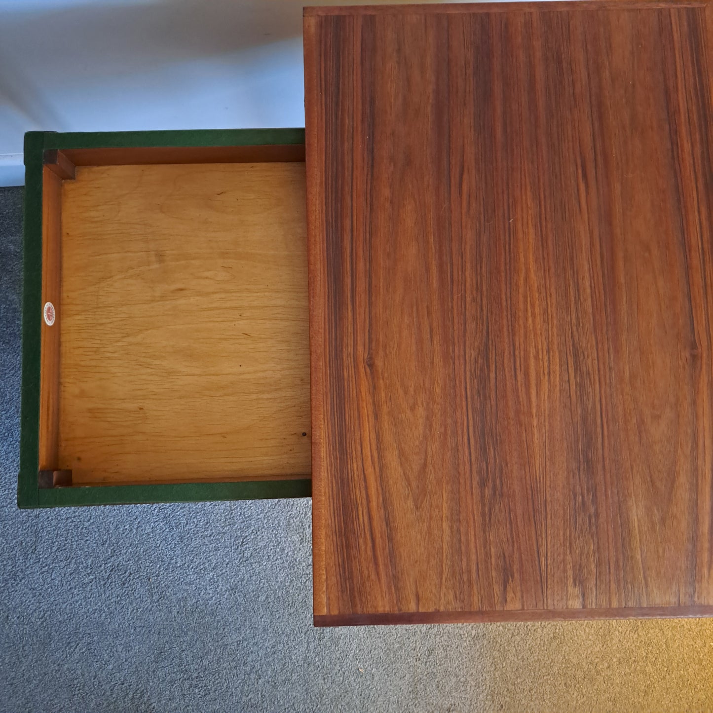 Teak side table/metamorphic card or games table by Eastcraft of Scotland