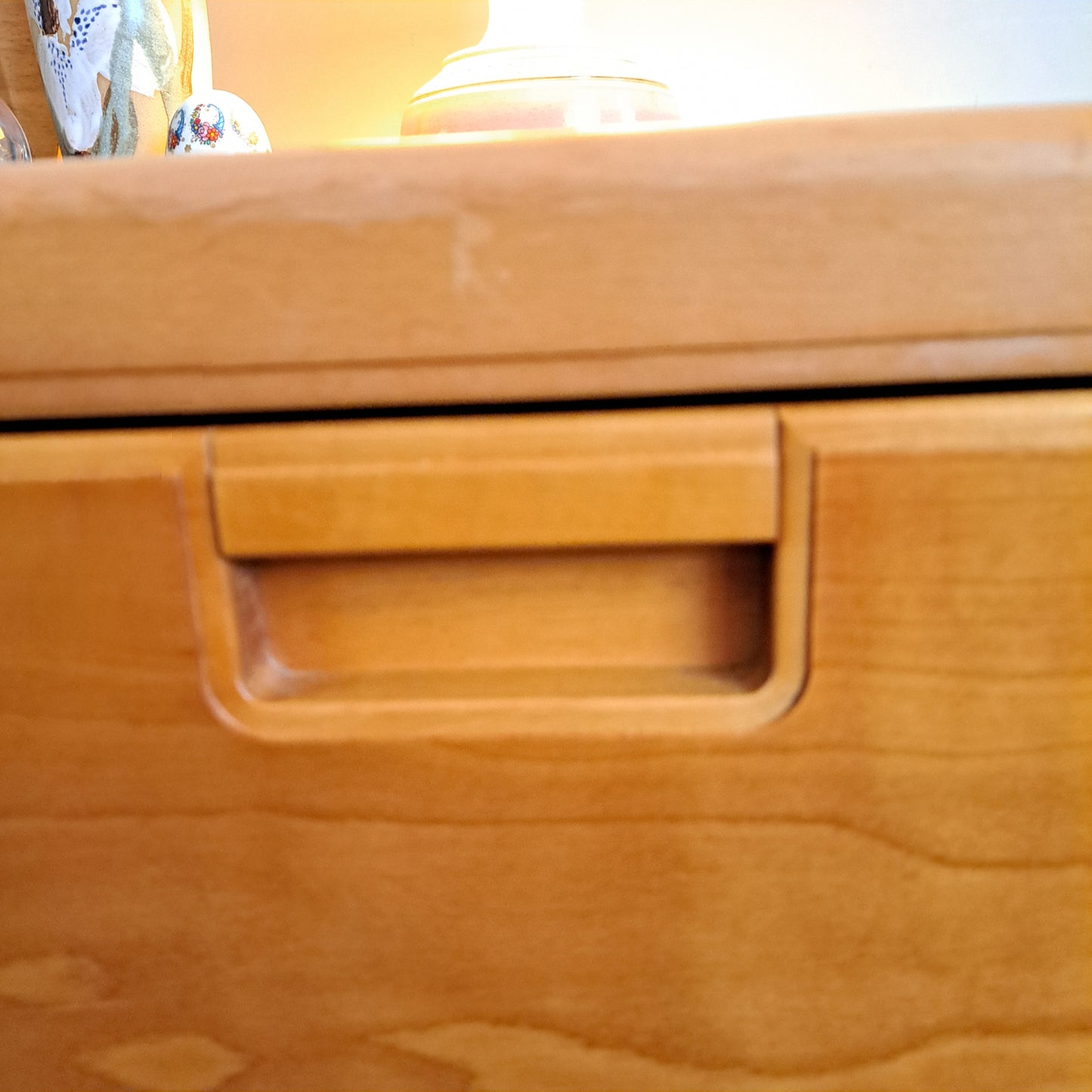 Elm and Beech 3 Drawer Dressing Table with Mirror and Stool by White & Newton