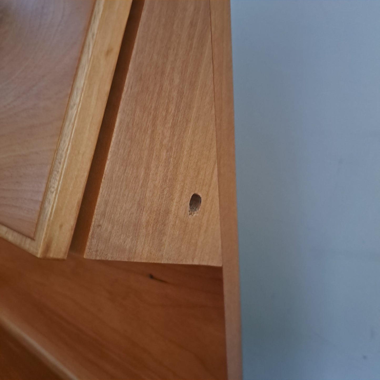 PAIR of Elm and Beech Bedside Cabinets with Integral Lights by White & Newton 1960s