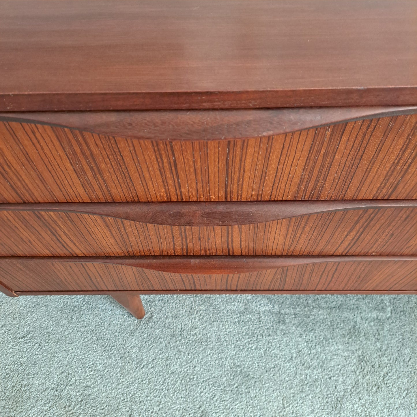 Compact Teak Sideboard with Walnut Veneer by Elliott's of Newbury 1963