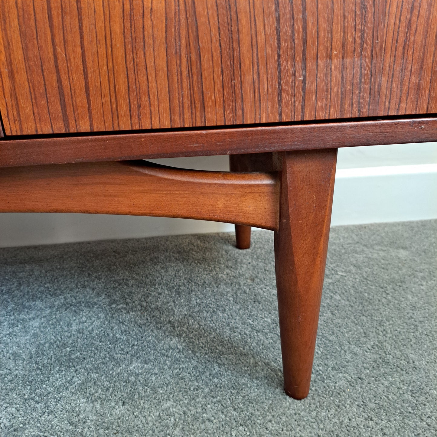 Compact Teak Sideboard with Walnut Veneer by Elliott's of Newbury 1963