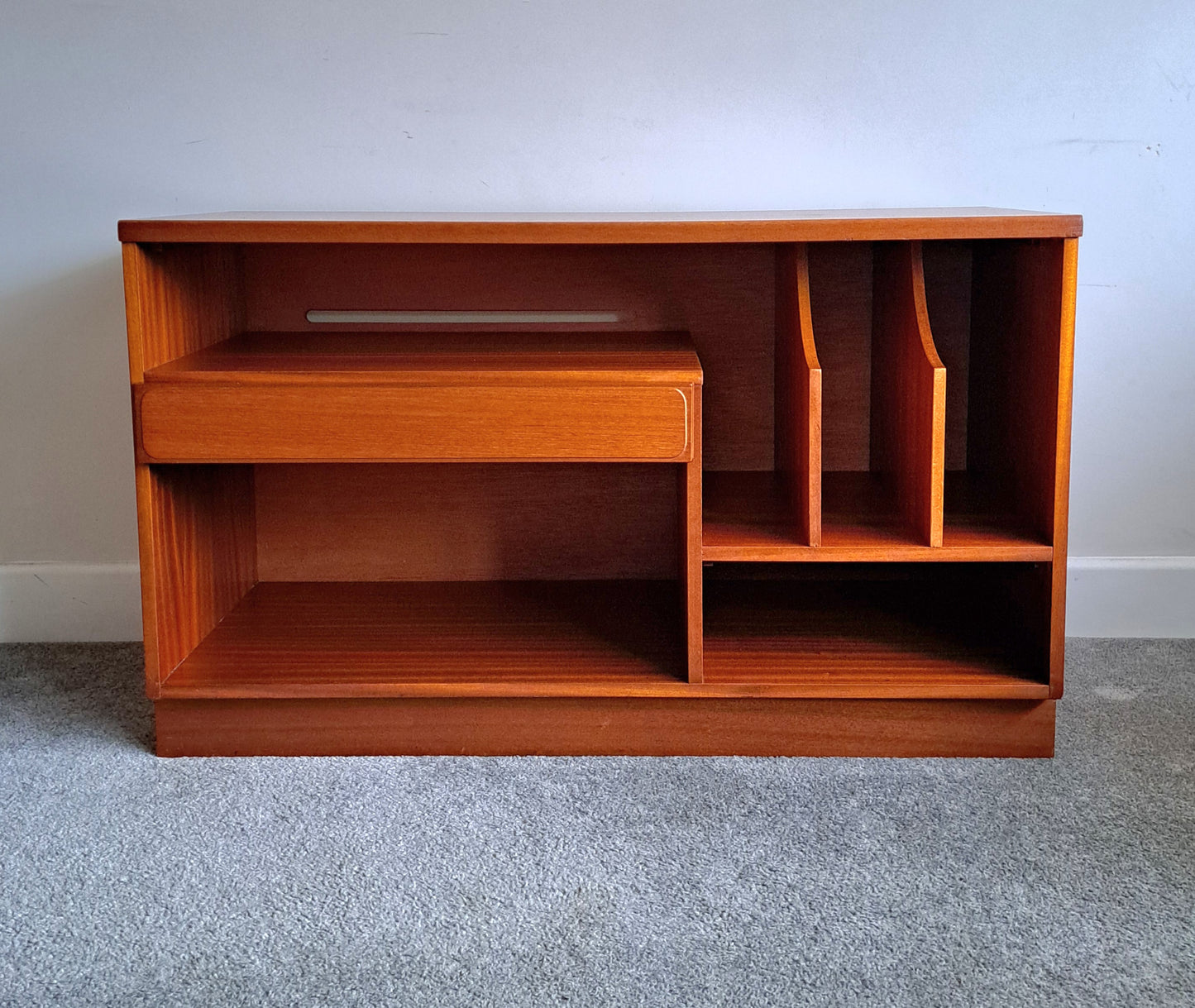 Mid-century Teak Veneer Media Unit by Mcintosh Furniture