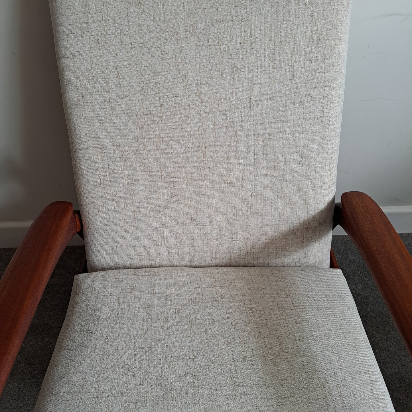Mid-Century Solid Teak Low Back Armchair by Greaves and Thomas