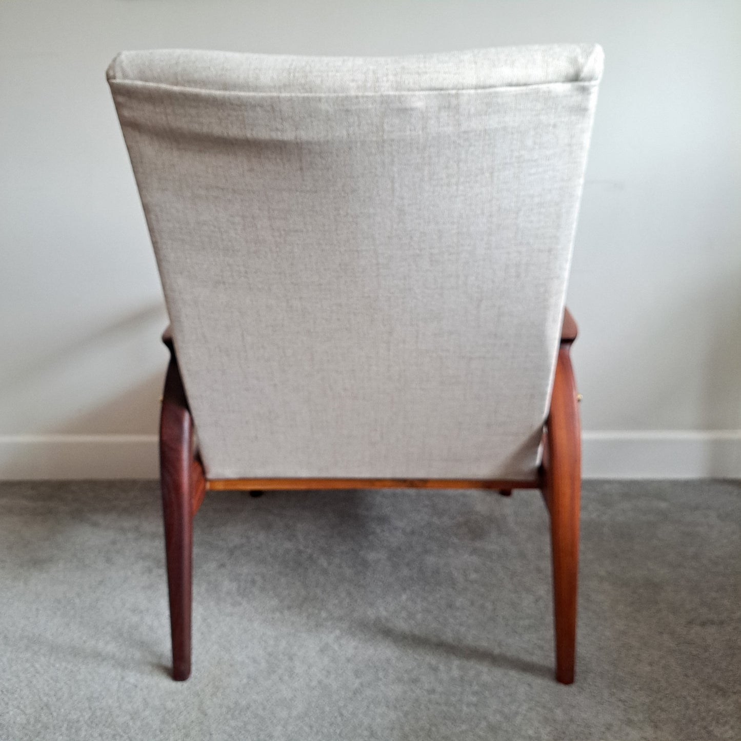 Mid-Century Solid Teak Low Back Armchair by Greaves and Thomas