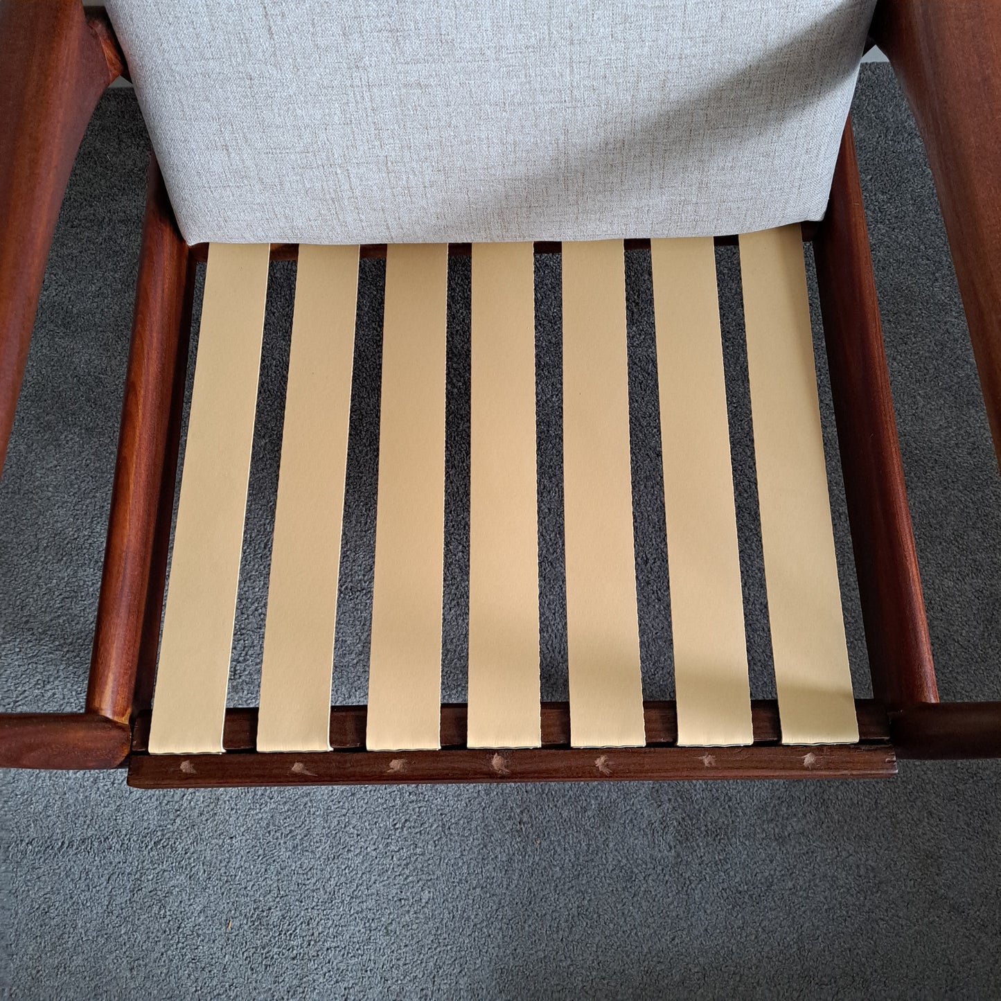 Mid-Century Solid Teak Low Back Armchair by Greaves and Thomas
