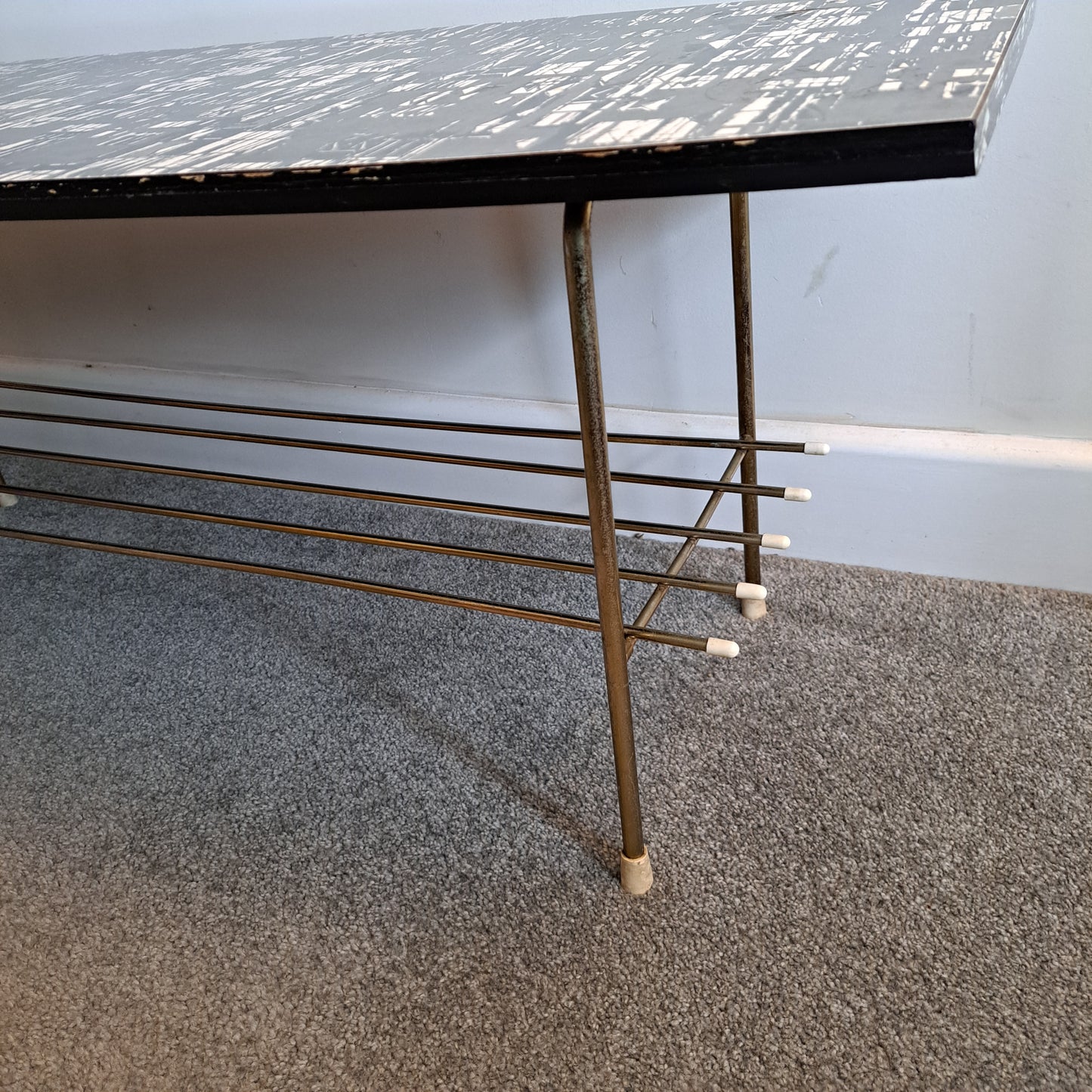 1950s Formica and Metal Coffee Table