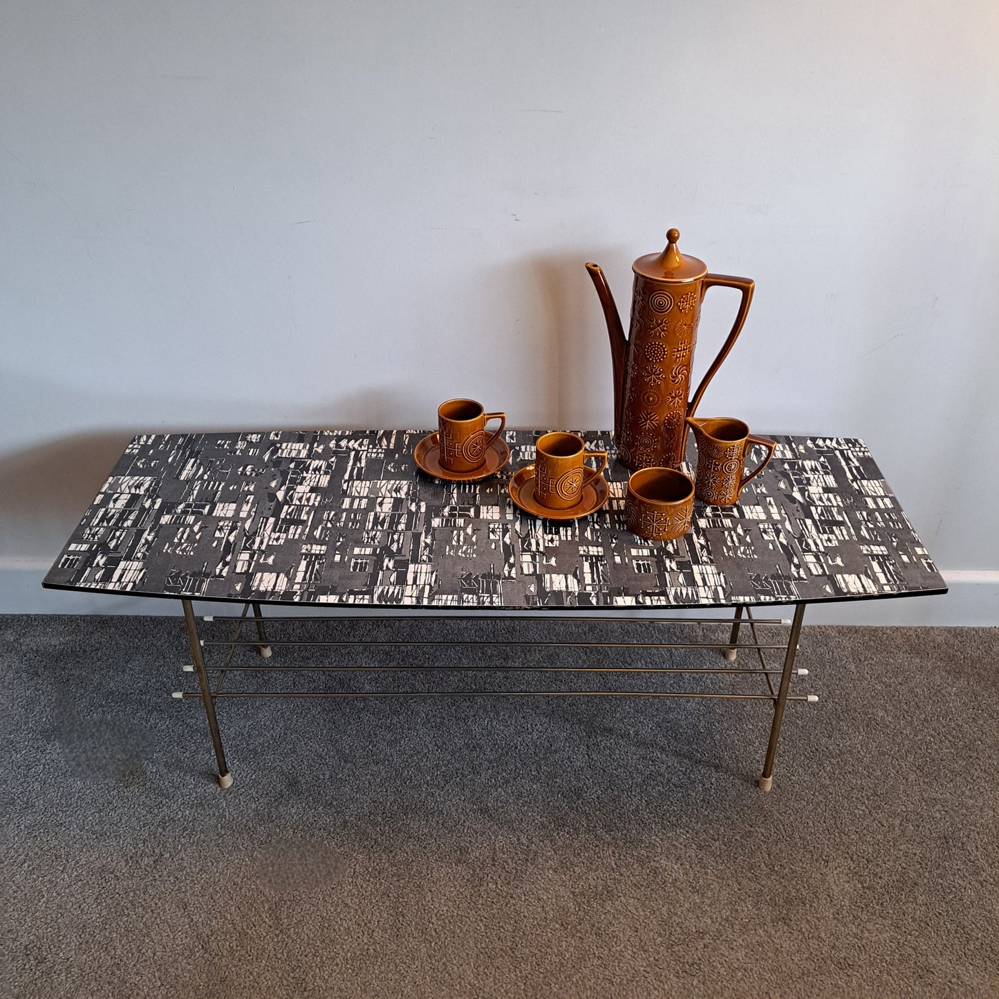 1950s Formica and Metal Coffee Table