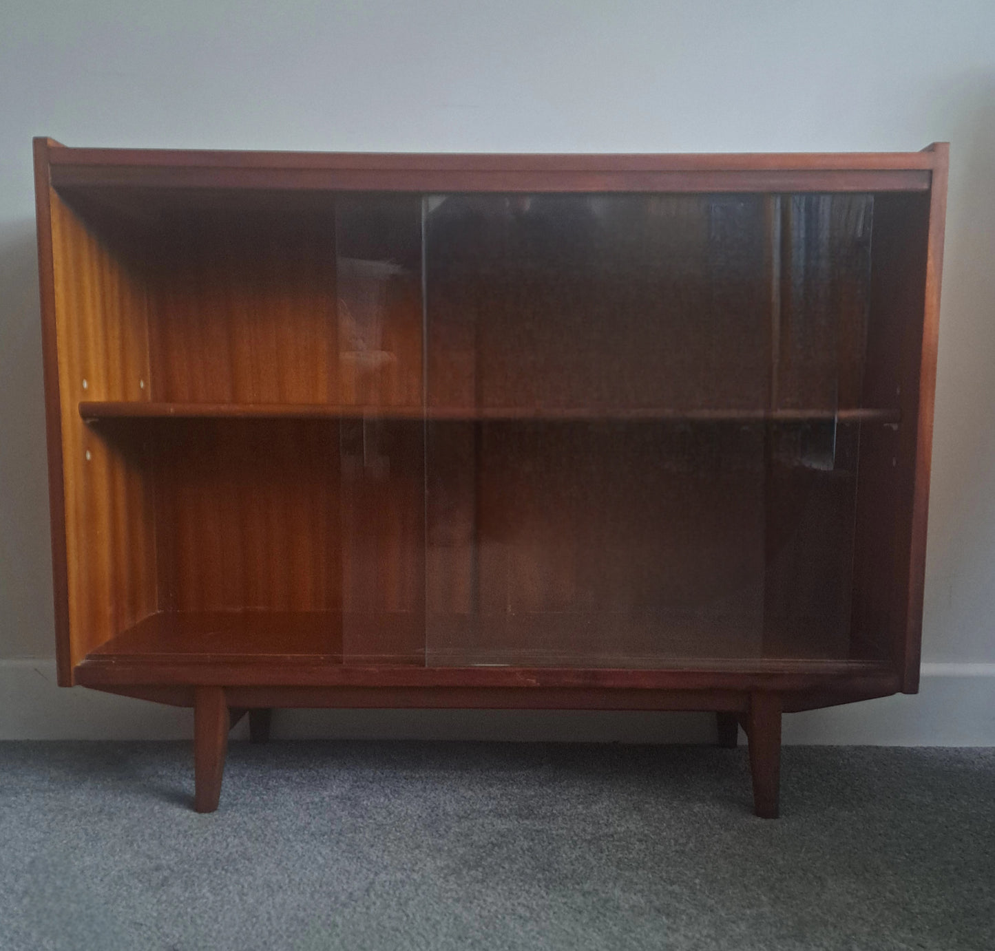 1960s Glass Fronted Bookcase