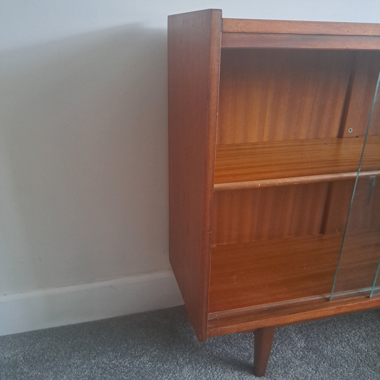 1960s Glass Fronted Bookcase