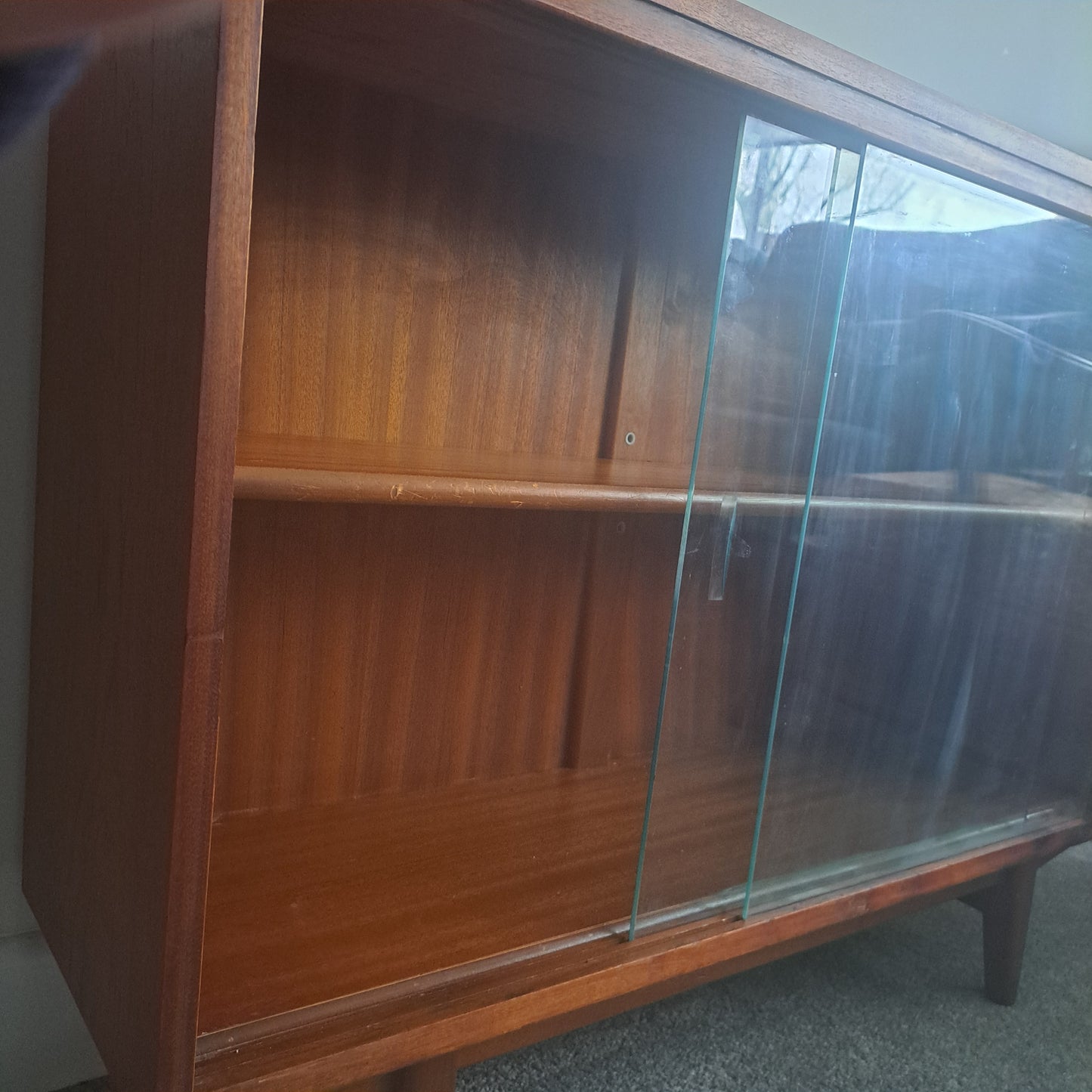 1960s Glass Fronted Bookcase