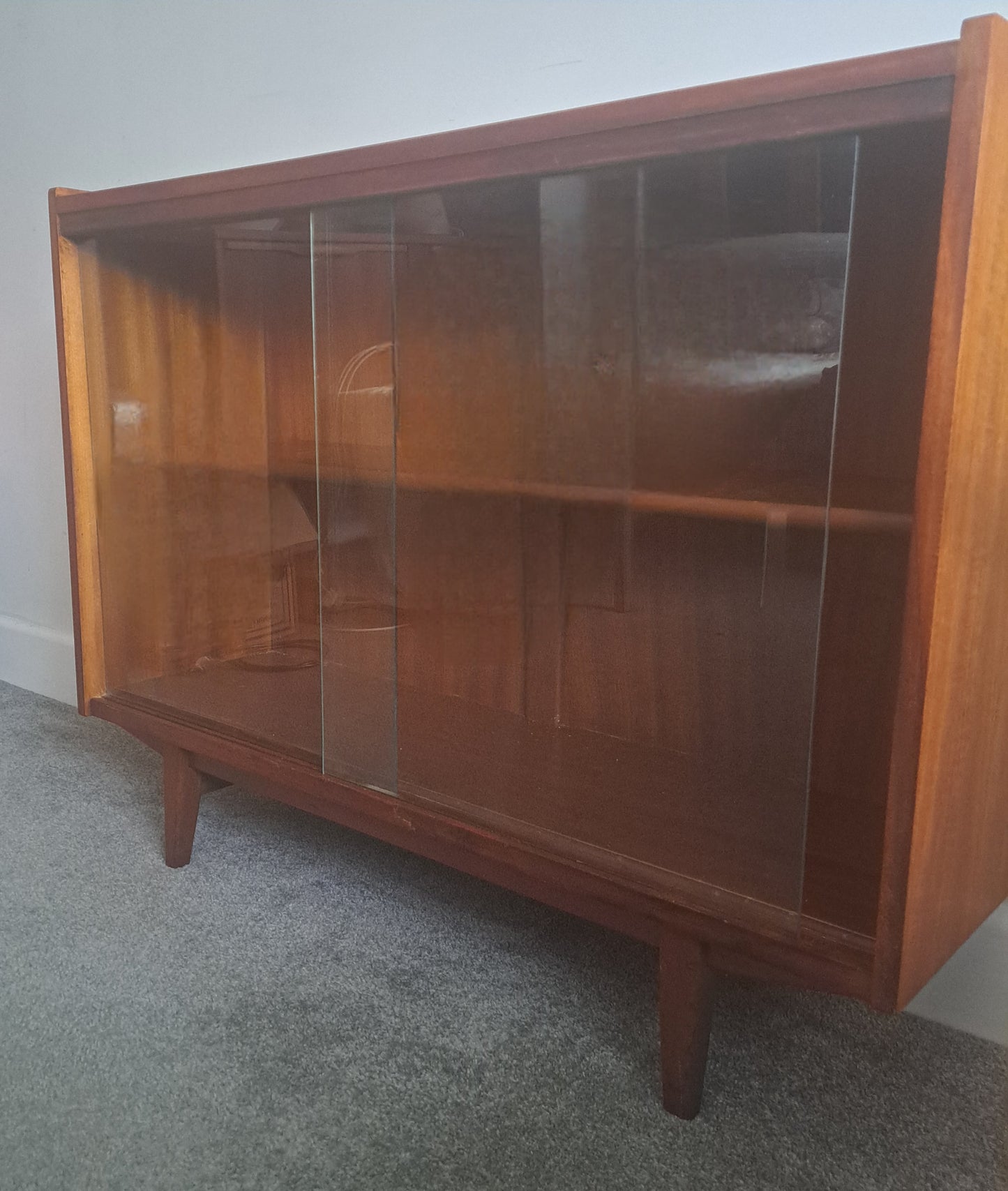 1960s Glass Fronted Bookcase