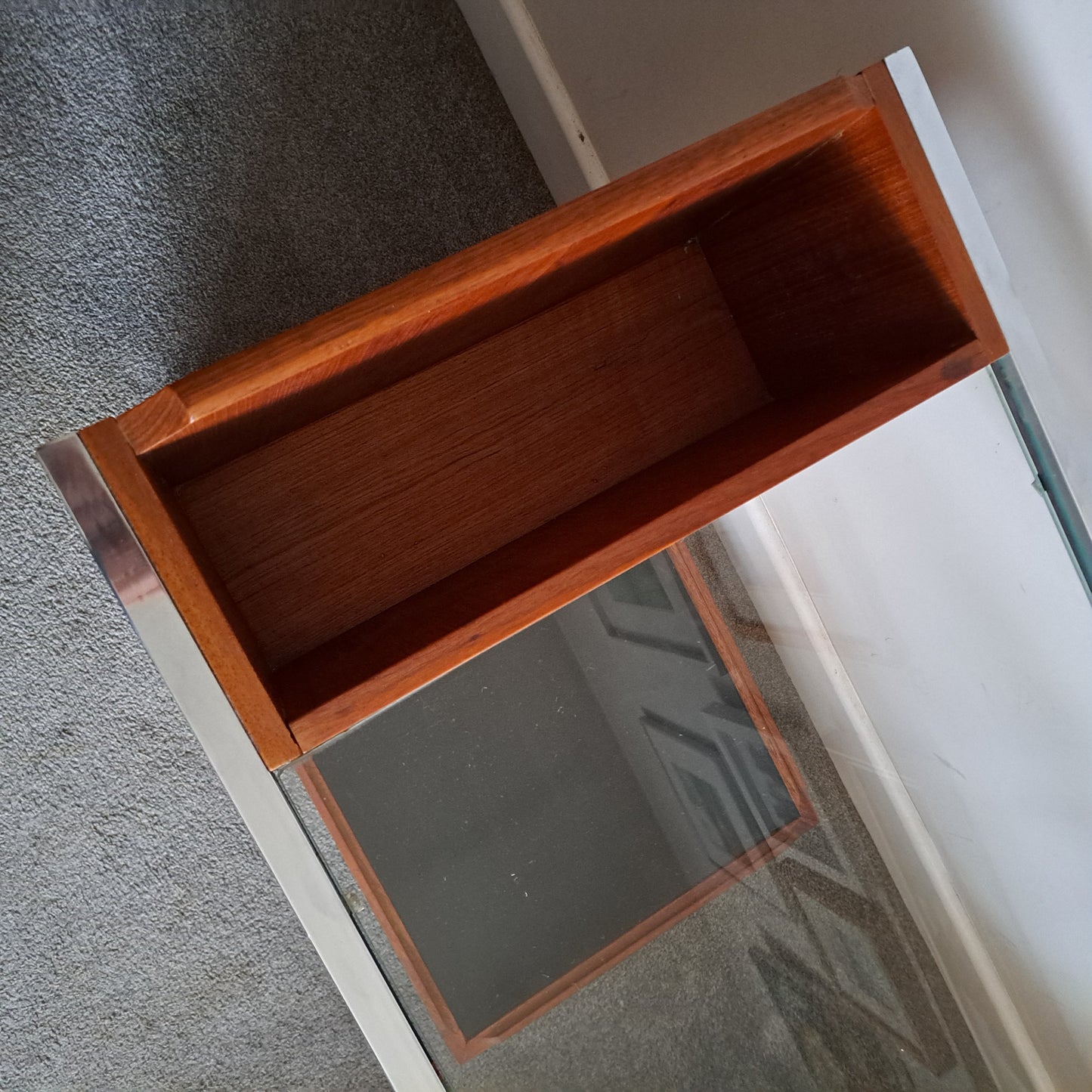 MCM Teak and Chrome Bar Cart by TW Toothill 1970s