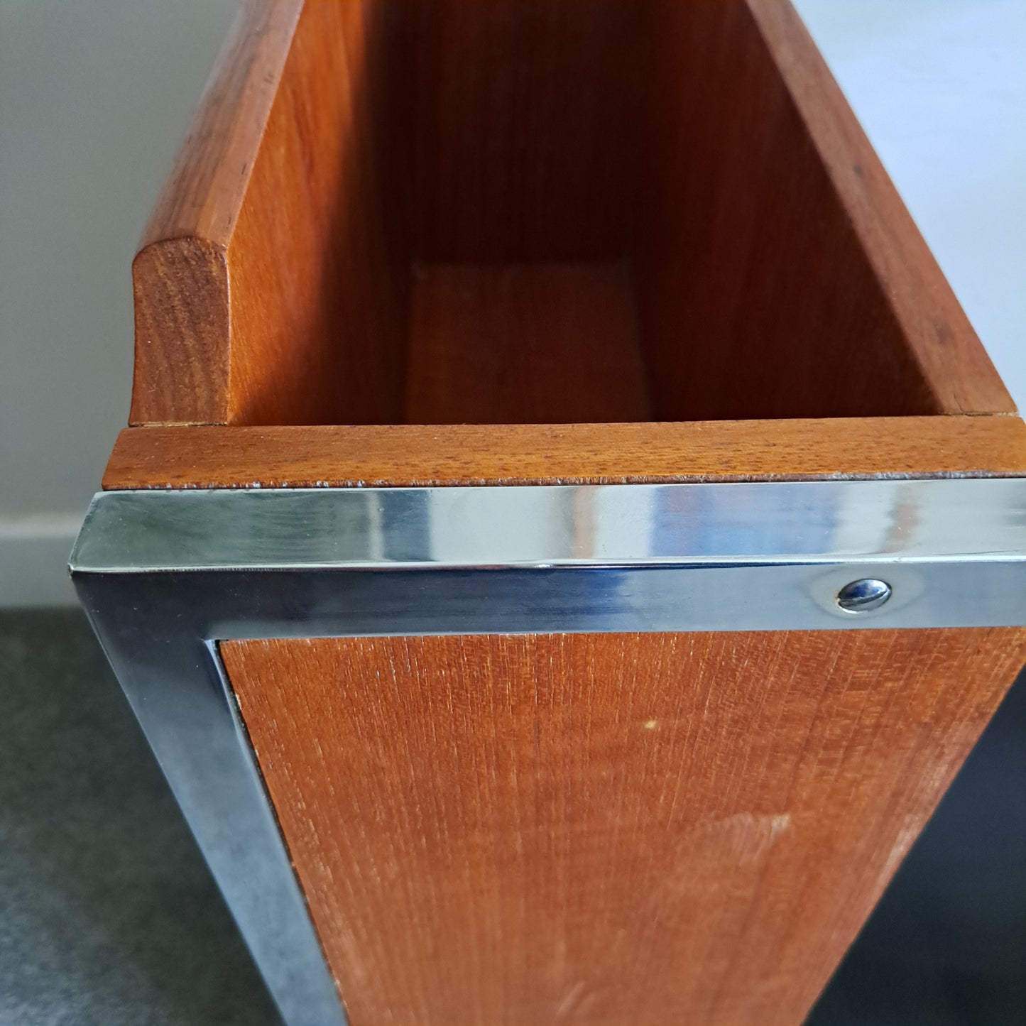 MCM Teak and Chrome Bar Cart by TW Toothill 1970s