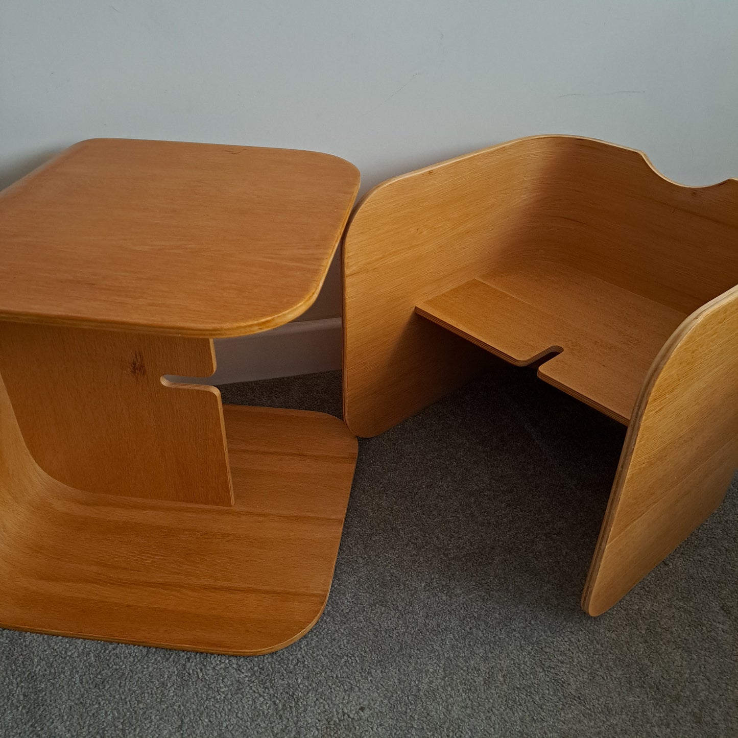Vintage Habitat Bentwood 'Lock' Childs Seat and Table - 1980s
