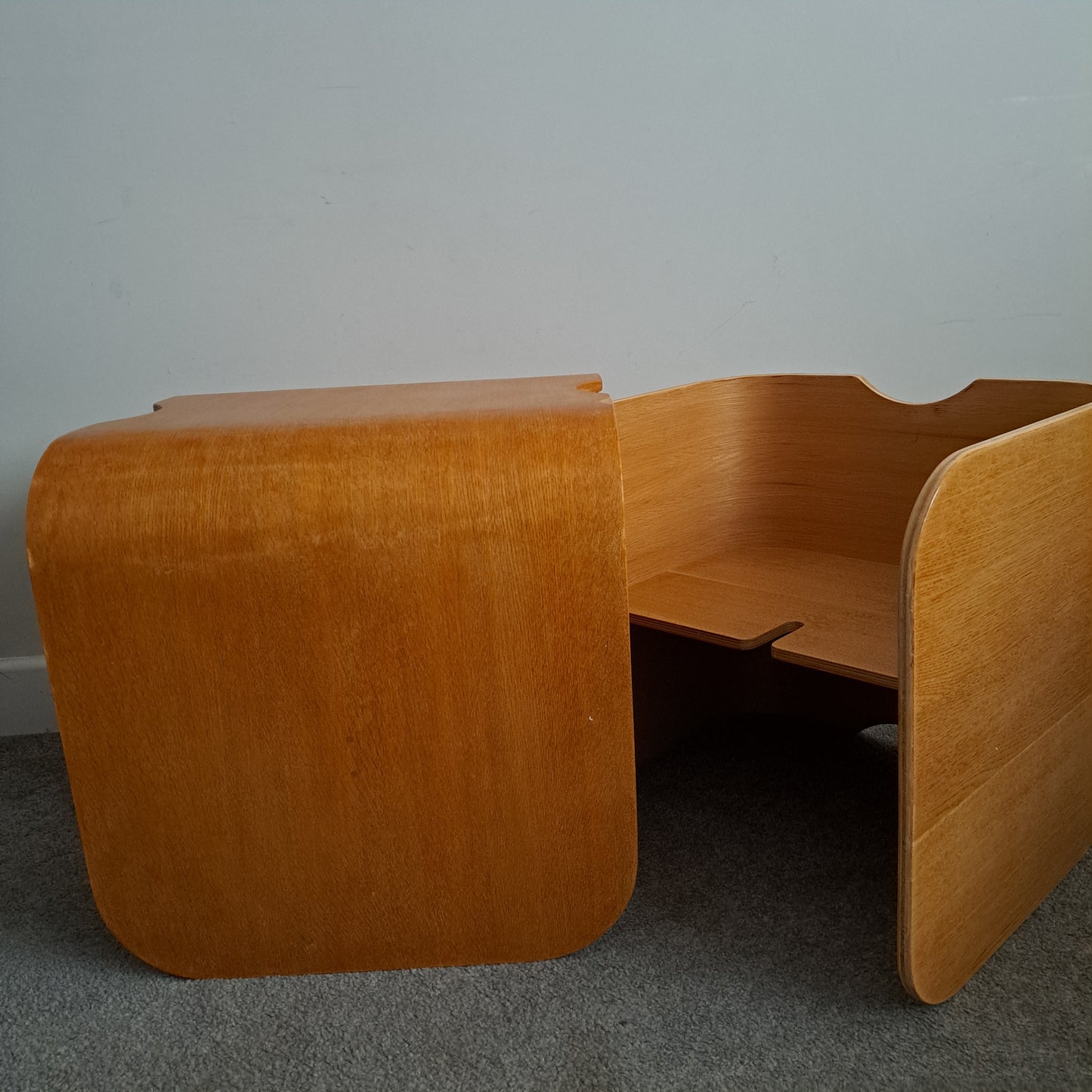 Vintage Habitat Bentwood 'Lock' Childs Seat and Table - 1980s