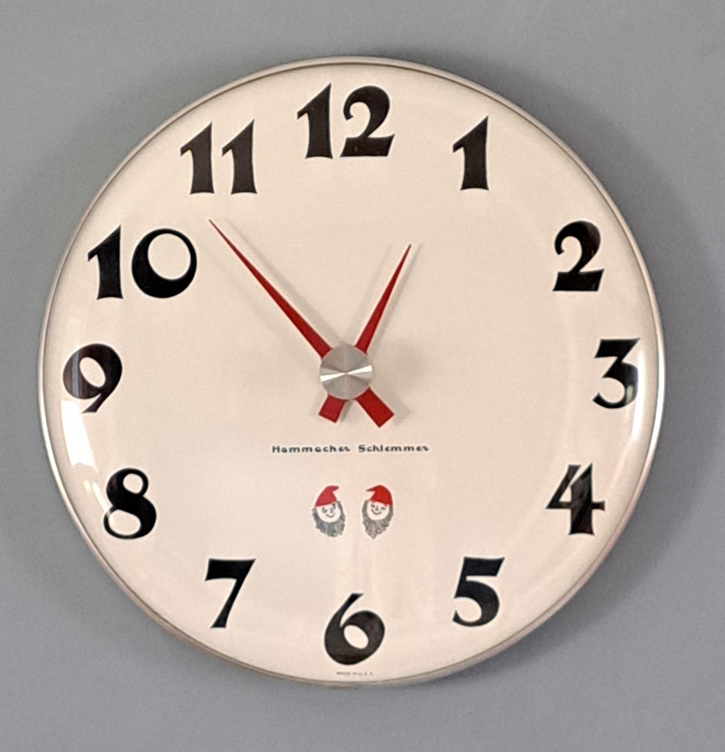 Vintage Wall Clock by Hammacher & Schlemmer in 1979
