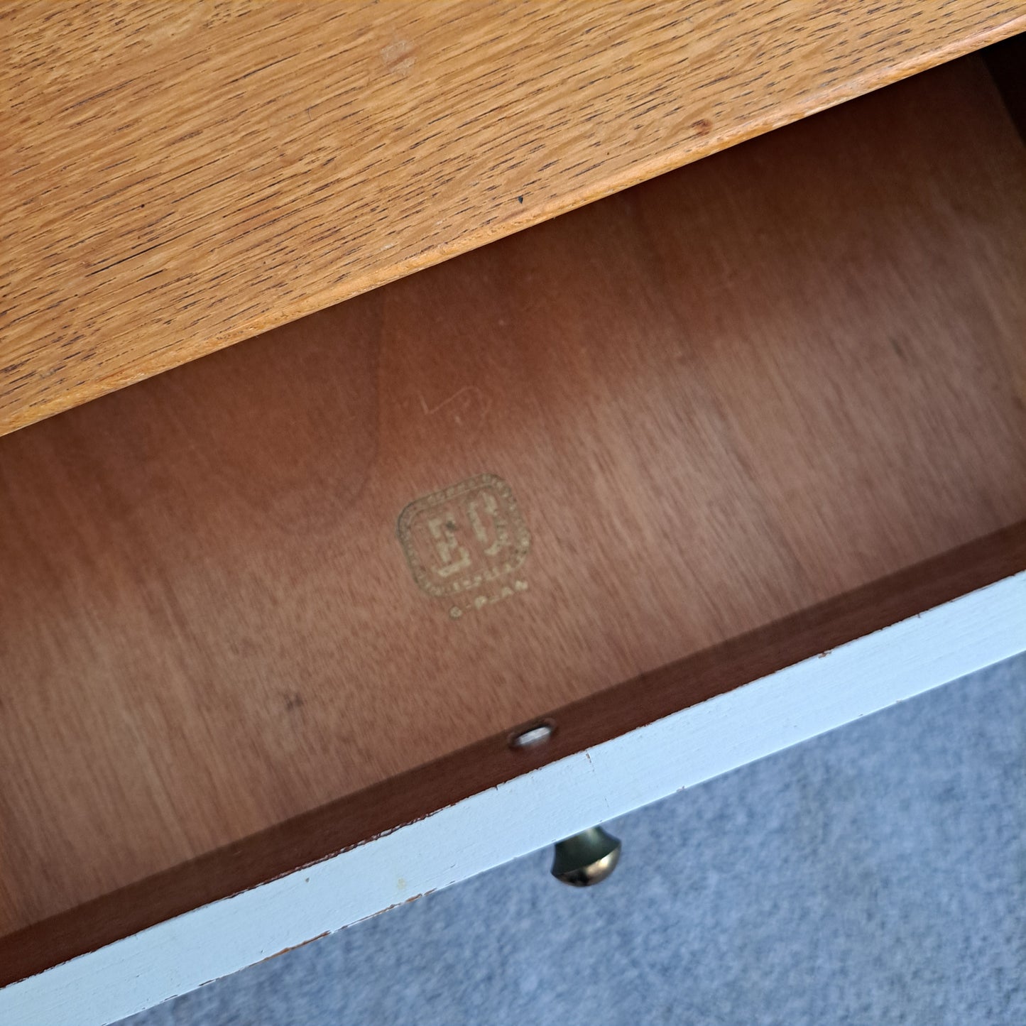G Plan 'Chinese White' PAIR of Bedside Units