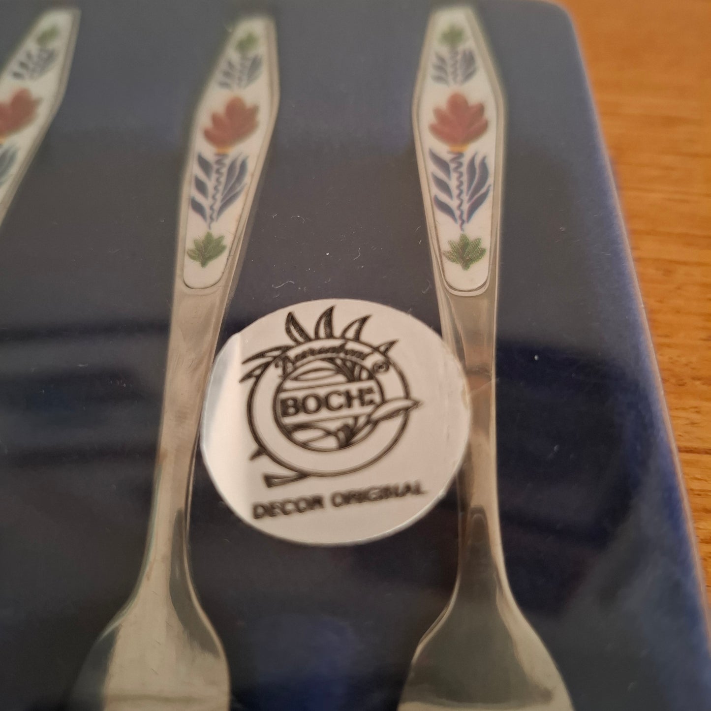 Royal Boch 'Boerenbont' Set of Boxed Cake Forks