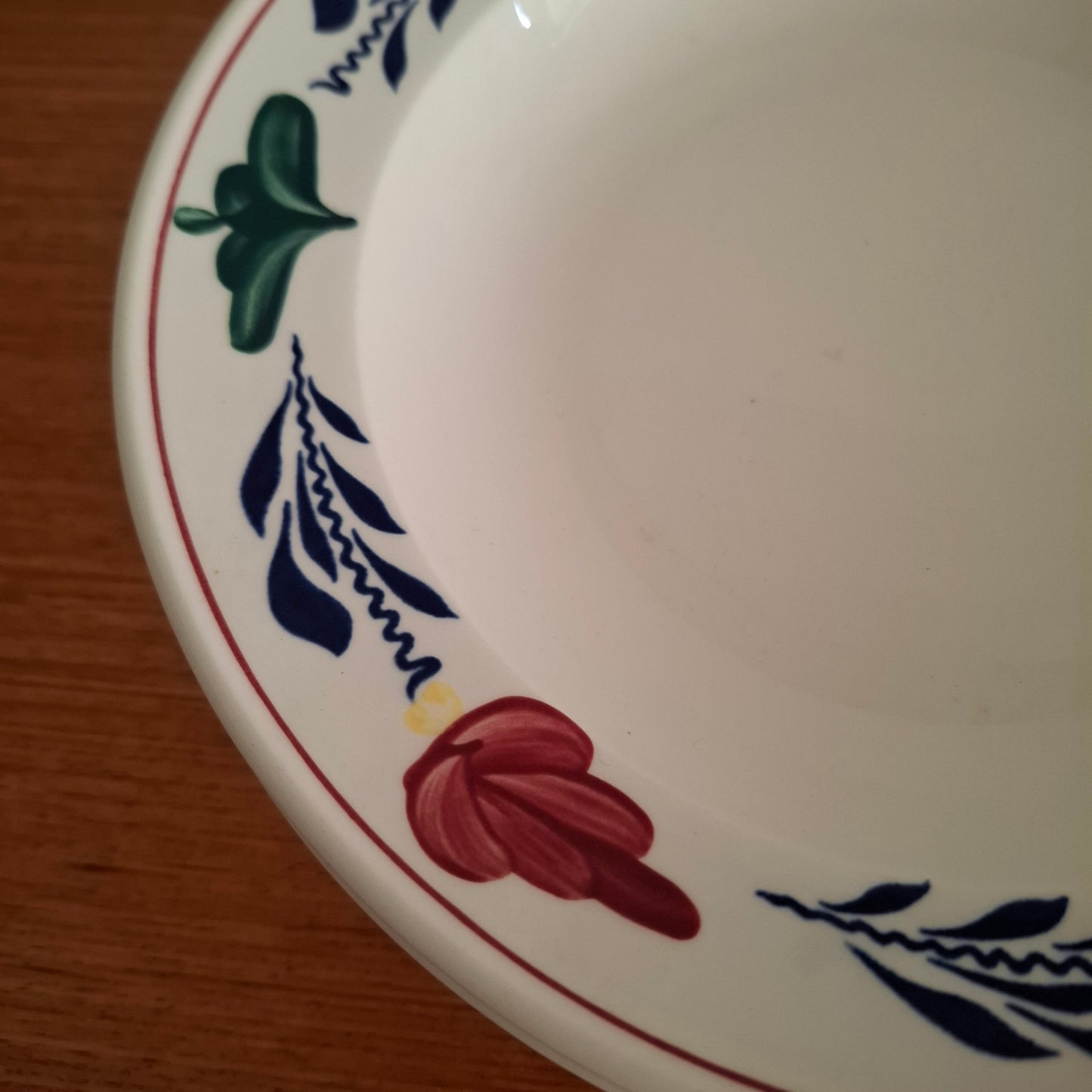 Royal Boch 'Boerenbont' Set of 6 Medium Shallow Bowls