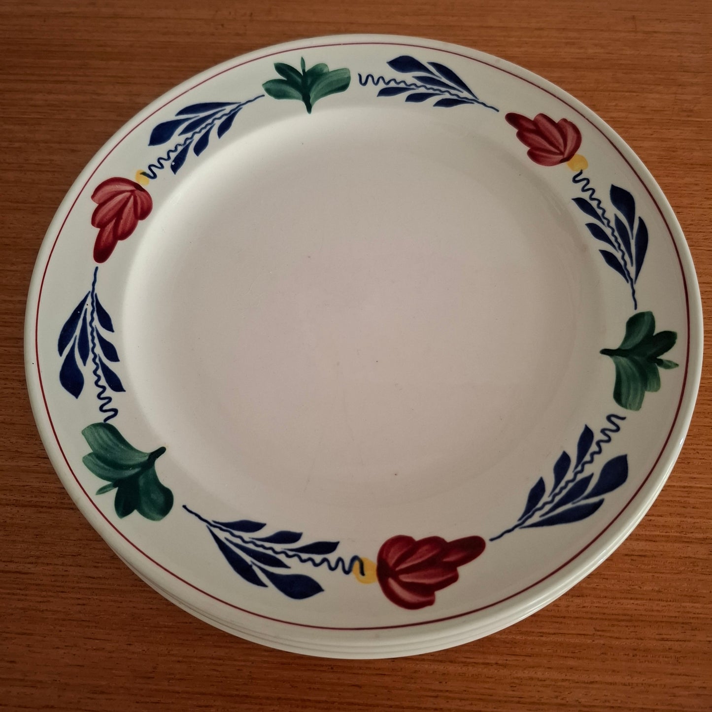 Royal Boch 'Boerenbont' Set of 4 Large Dining Plates