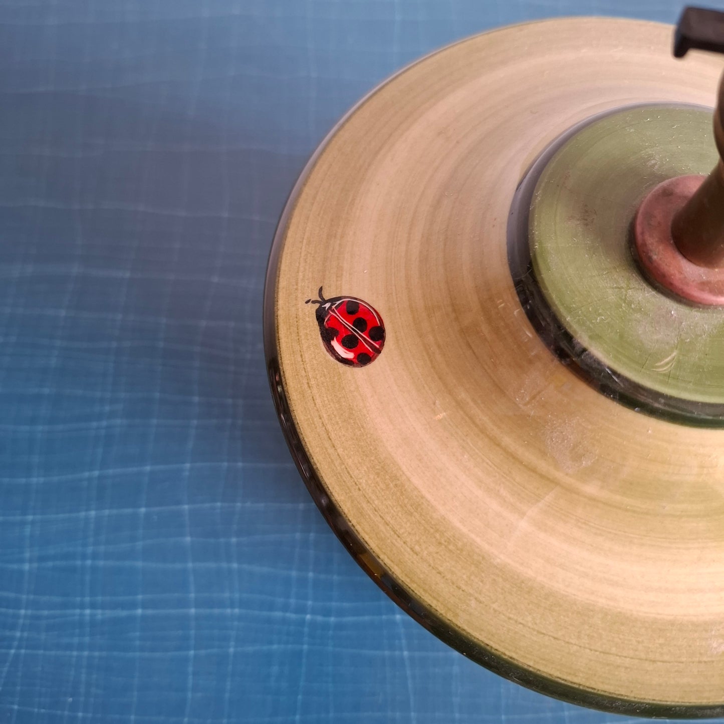 Sweet Vintage Ladybird Table Lamp by Jersey Pottery