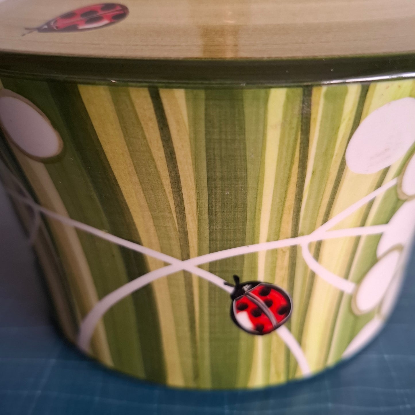 Sweet Vintage Ladybird Table Lamp by Jersey Pottery