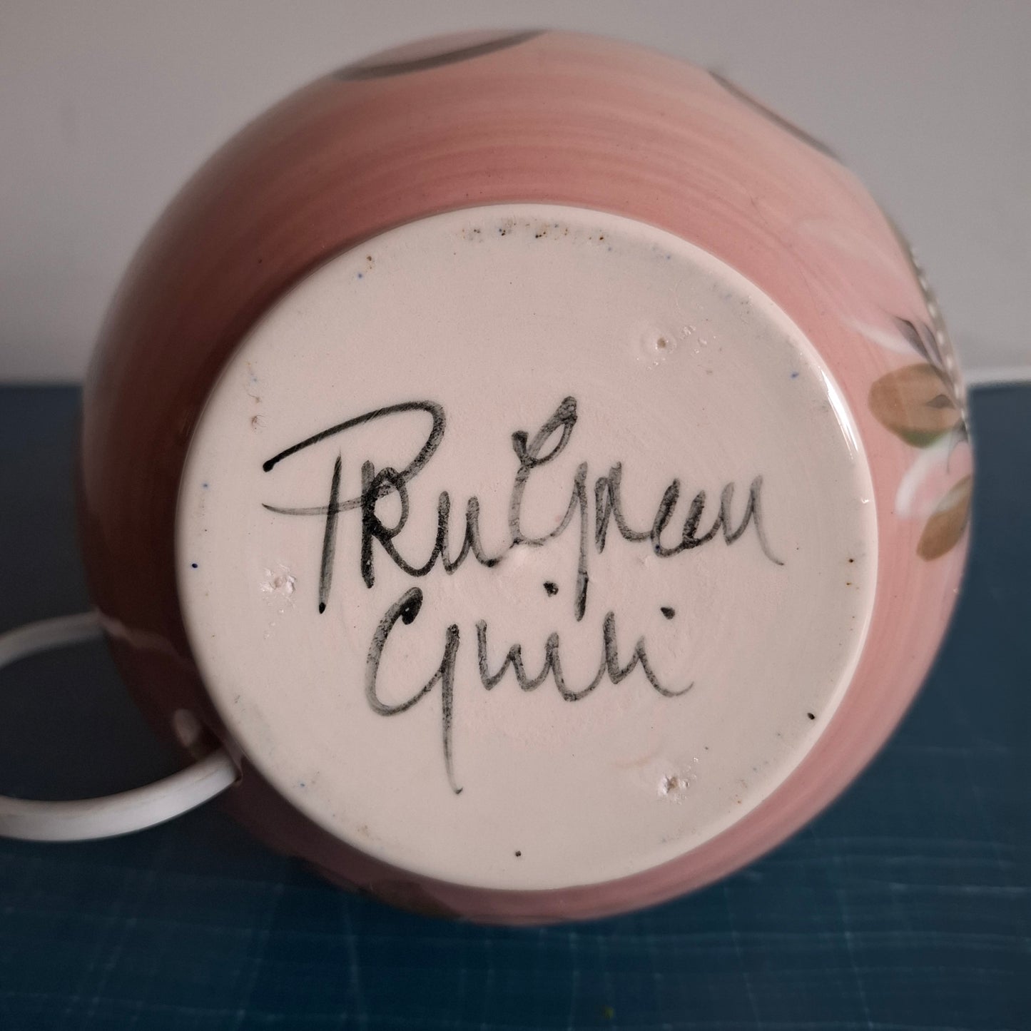 Lovely Hand-Painted Table Lamp by Gwili Pottery