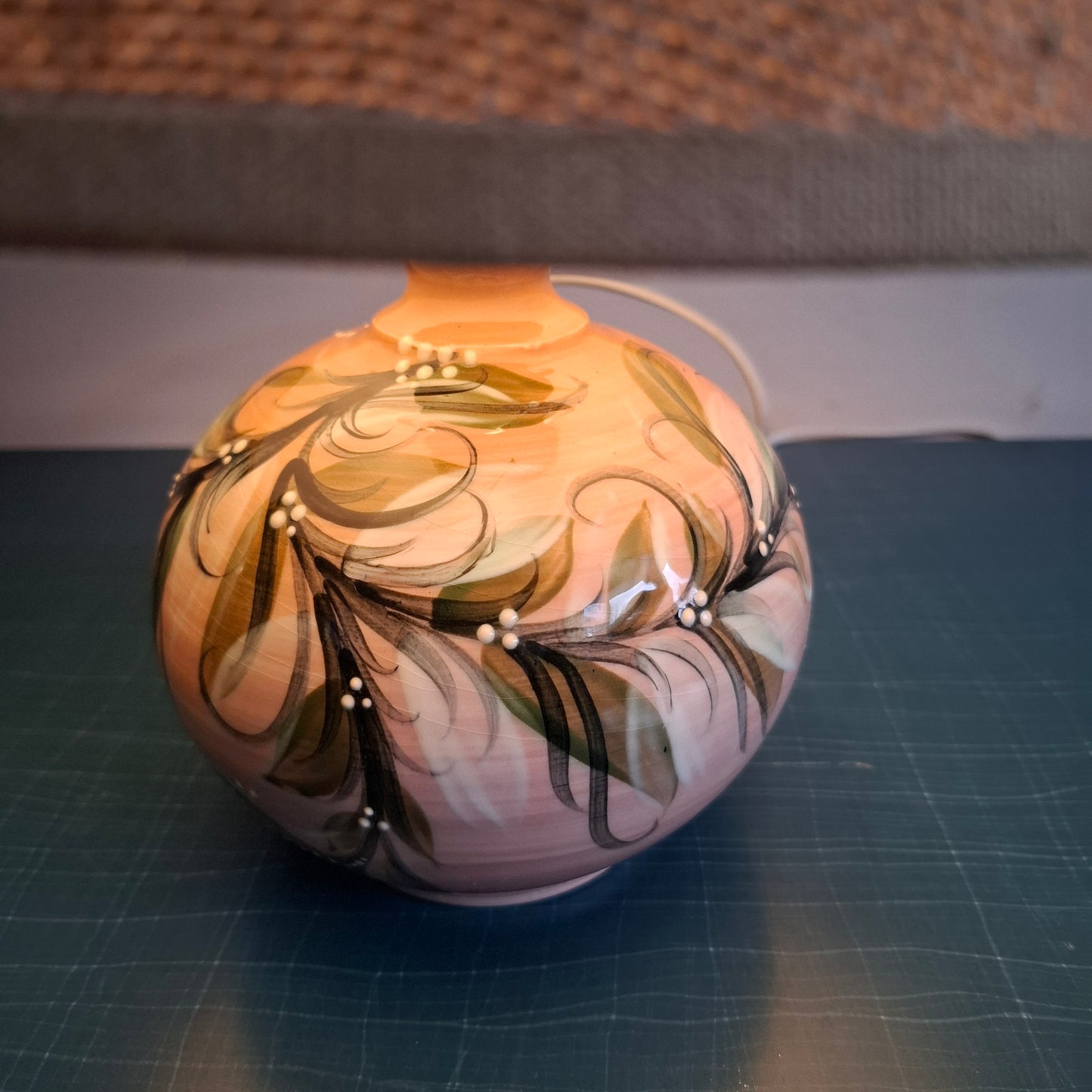 Lovely Hand-Painted Table Lamp by Gwili Pottery