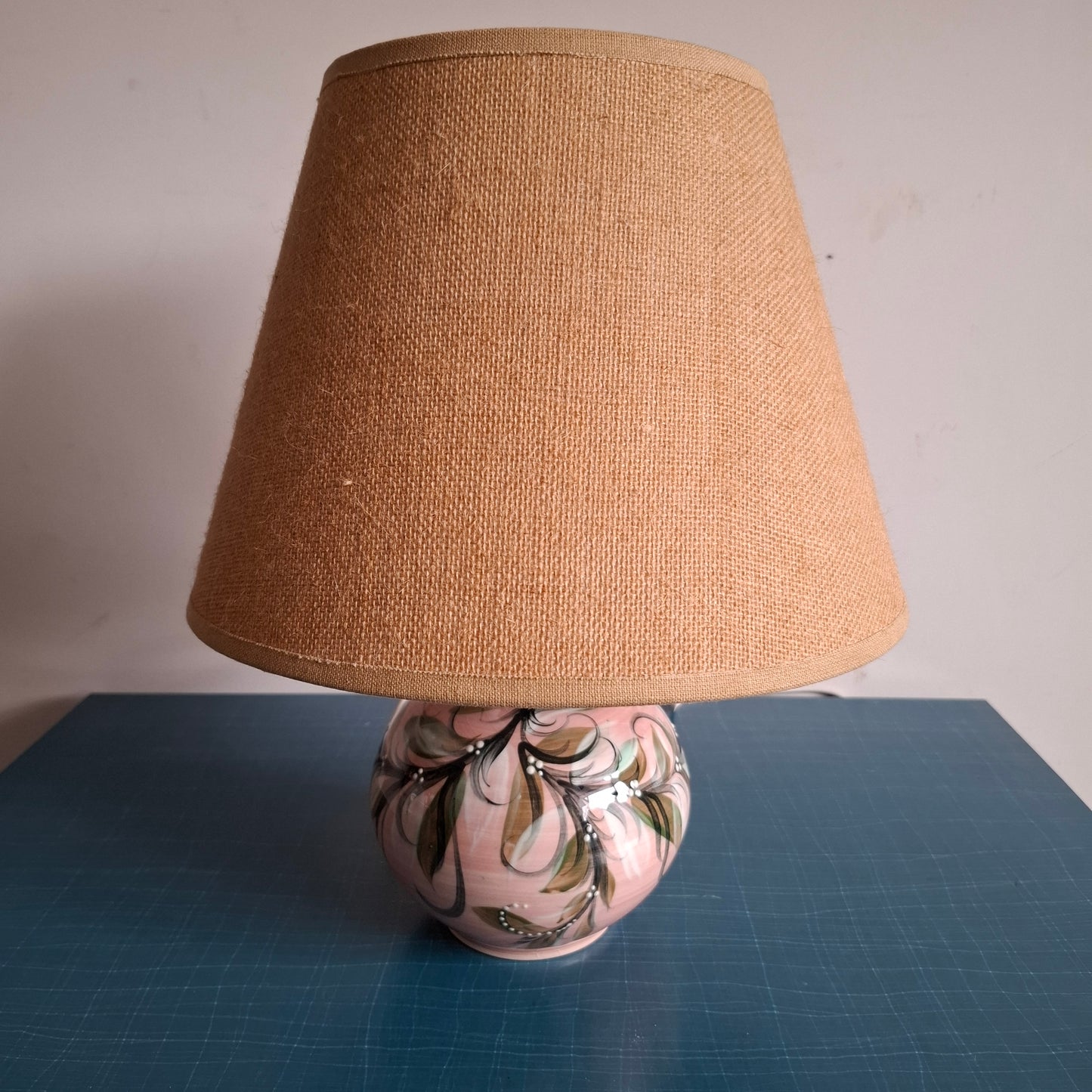 Lovely Hand-Painted Table Lamp by Gwili Pottery