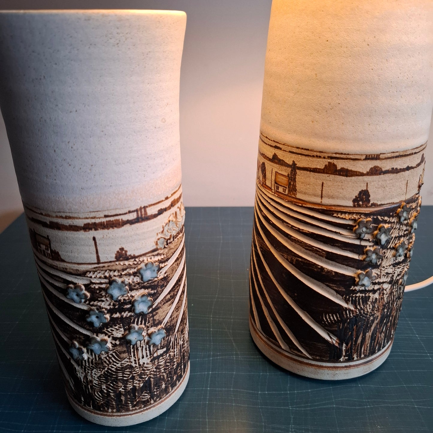 Gough Pottery Table Lamp and Vase