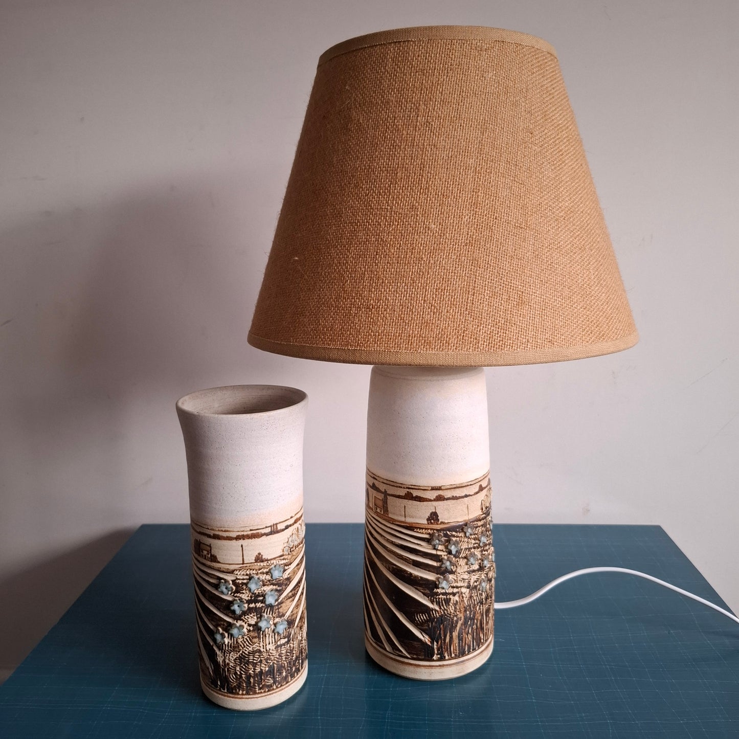 Gough Pottery Table Lamp and Vase