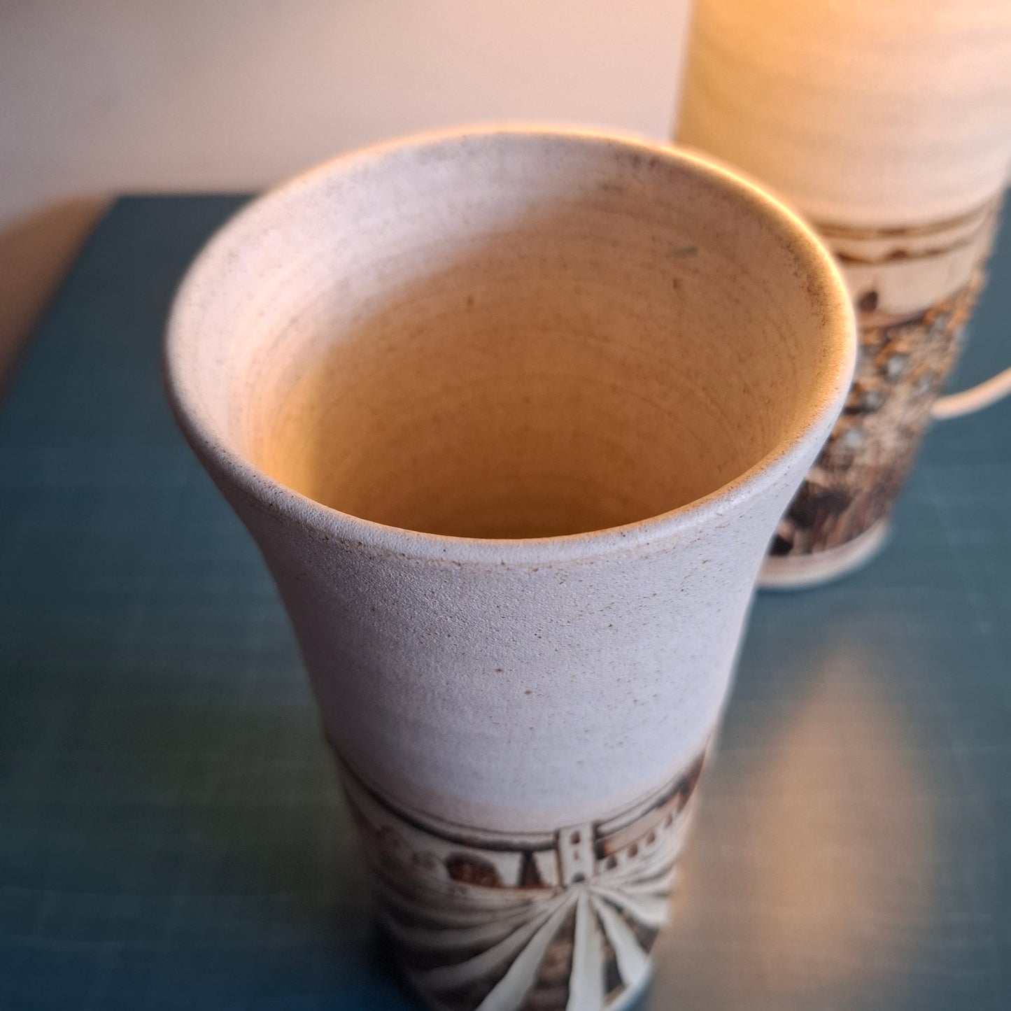 Gough Pottery Table Lamp and Vase