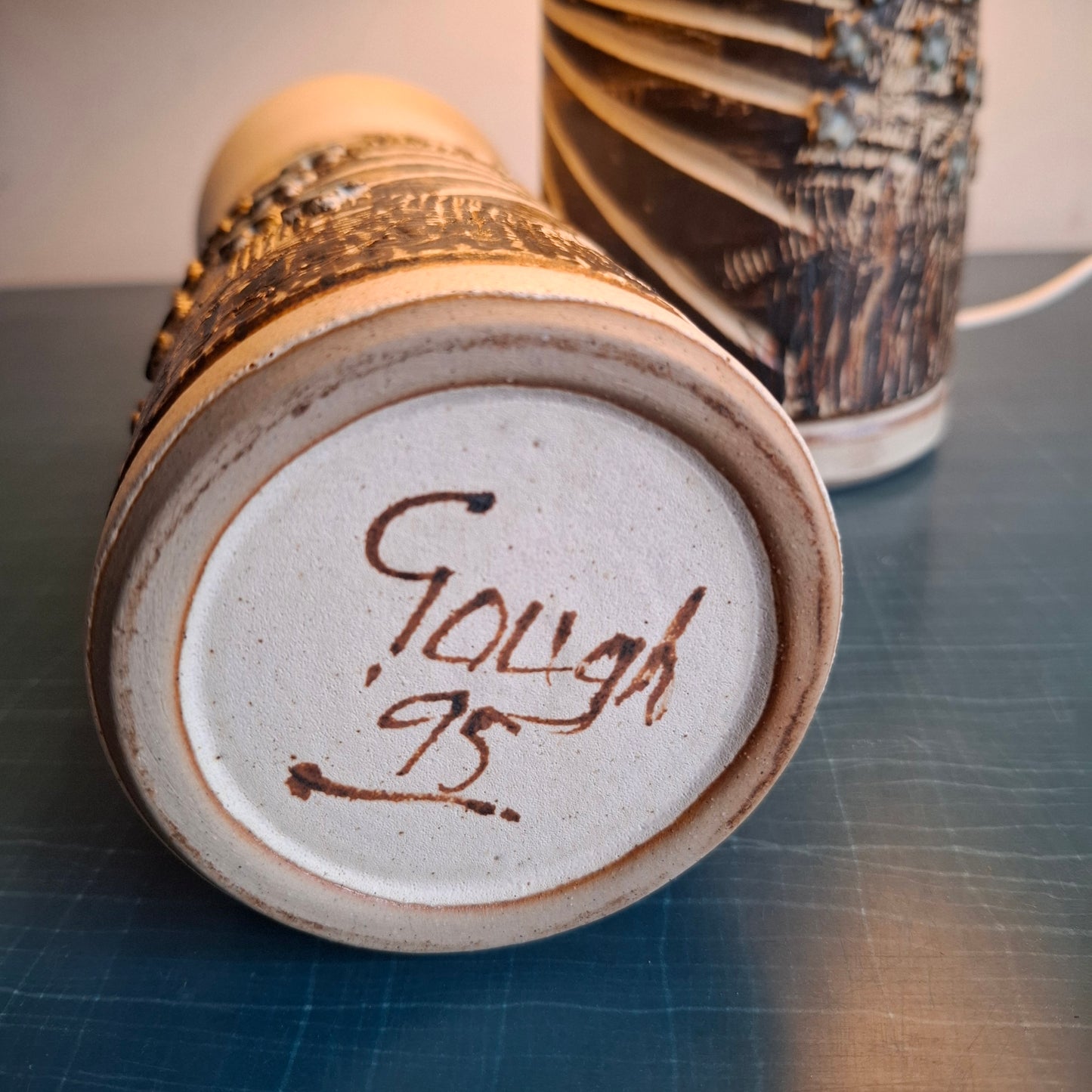 Gough Pottery Table Lamp and Vase