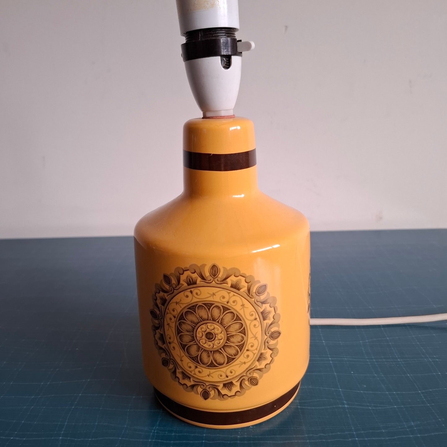 1970s Transfer Printed Table Lamp