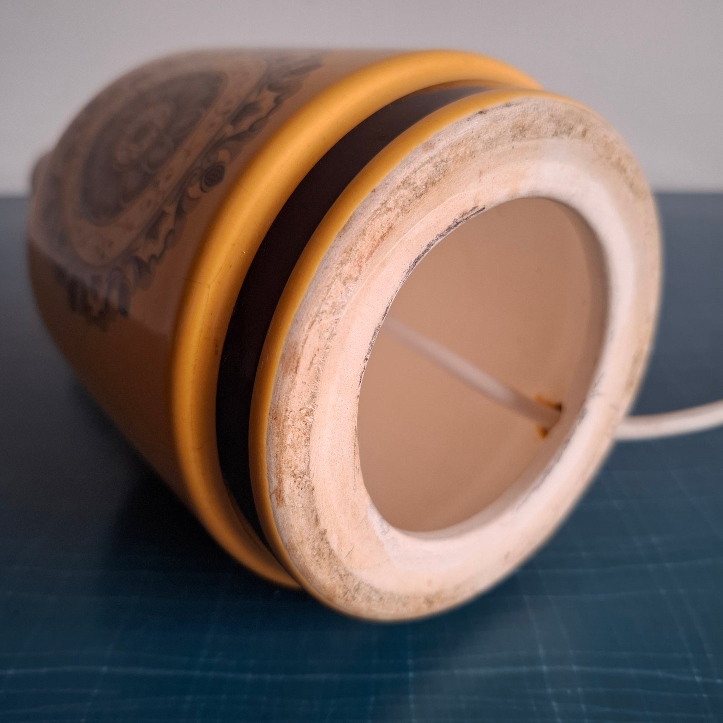 1970s Transfer Printed Table Lamp