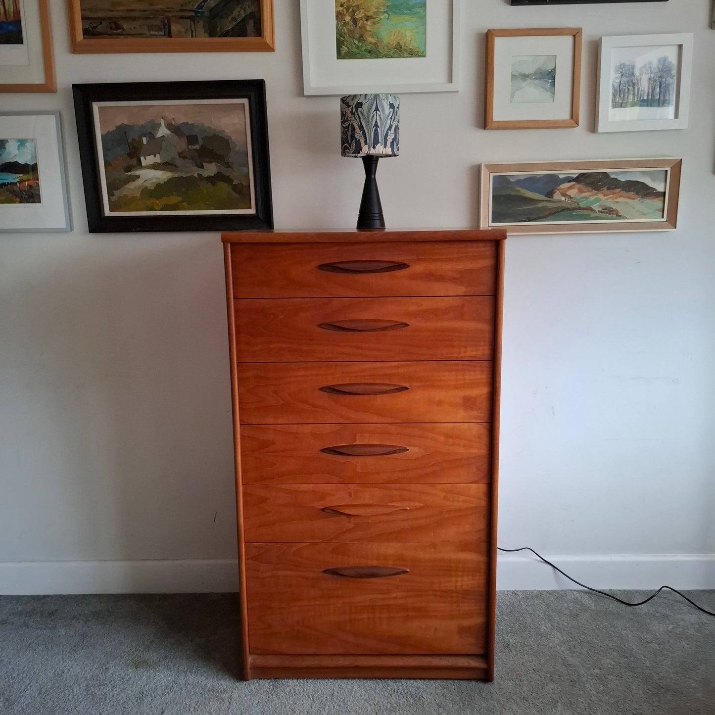 1960s 6-Drawer Tallboy by Austinsuite