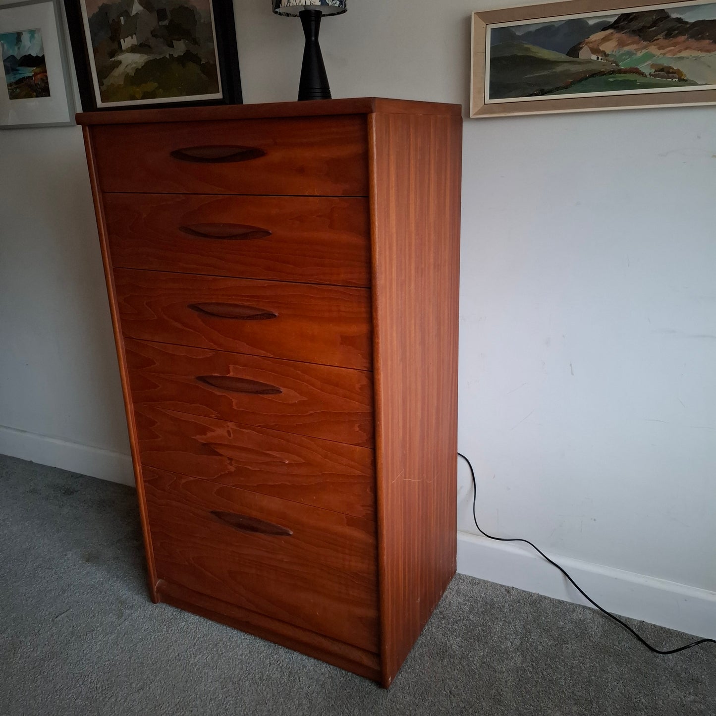 1960s 6-Drawer Tallboy by Austinsuite