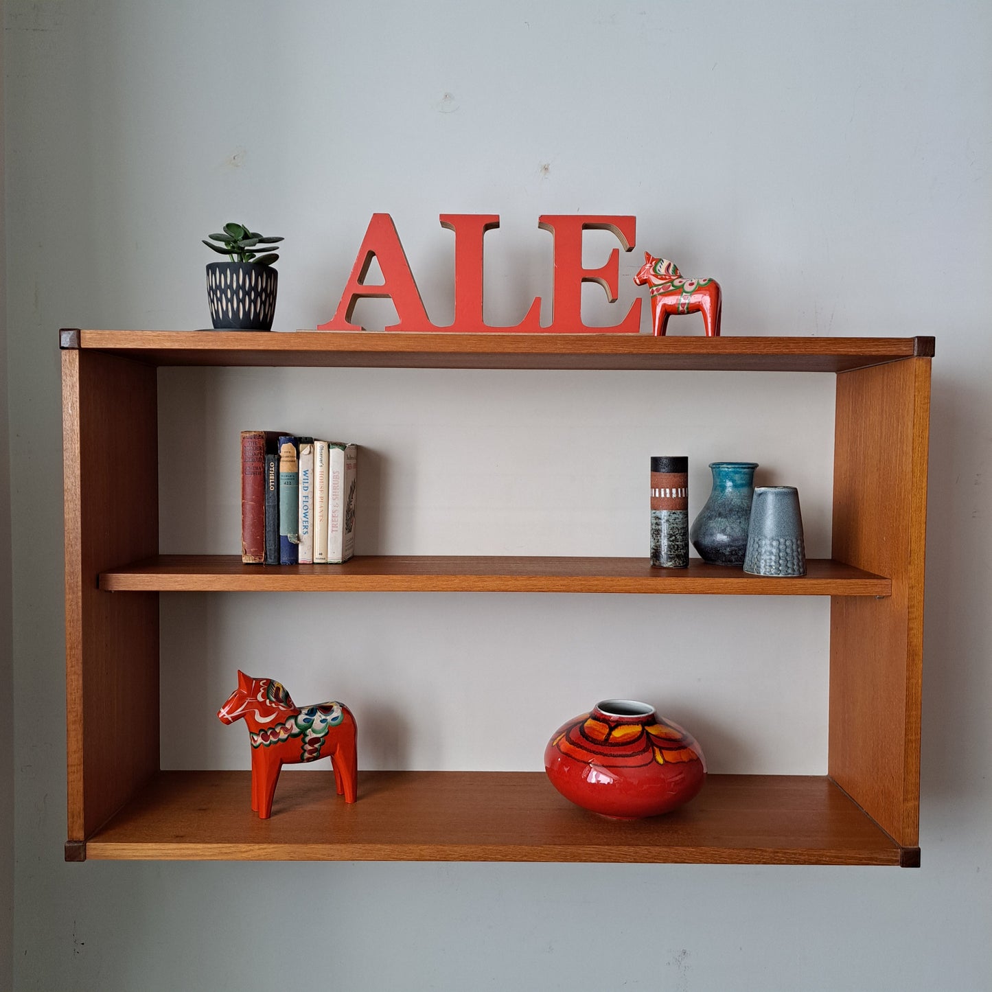 Beaver and Tapley SL Floating Wall System - Open Front Cabinet with Teak Shelf