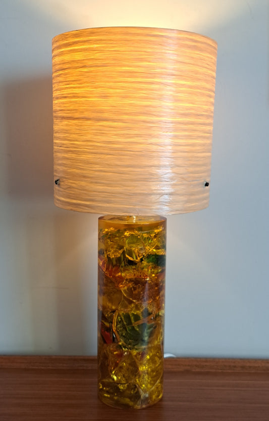 Vintage Shattaline Lamp with original Fibreglass Shade - 1960s