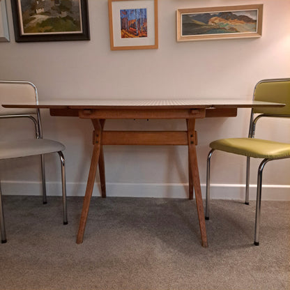 1950s/60s Drop-Leaf Formica Dining Table by Kandya Furniture