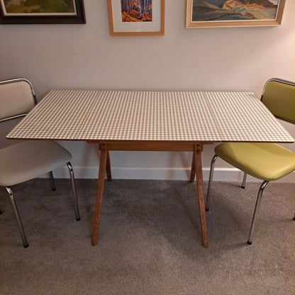 1950s/60s Drop-Leaf Formica Dining Table by Kandya Furniture