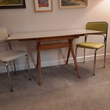 1950s/60s Drop-Leaf Formica Dining Table by Kandya Furniture