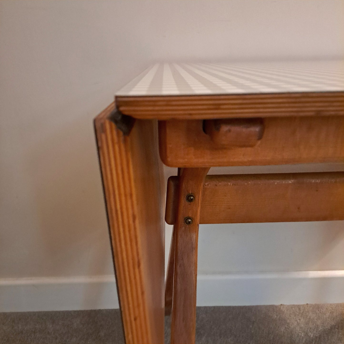 1950s/60s Drop-Leaf Formica Dining Table by Kandya Furniture