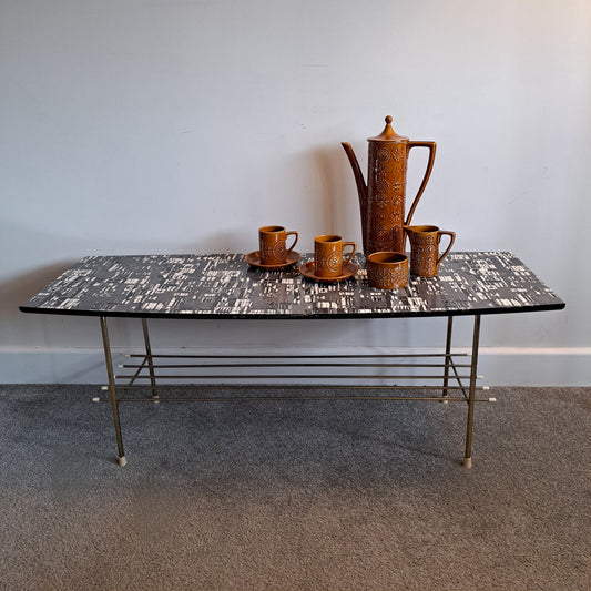 1950s Formica and Metal Coffee Table