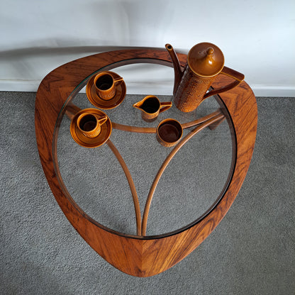 Mid-Century Teak and Glass Coffee Table by Nathan